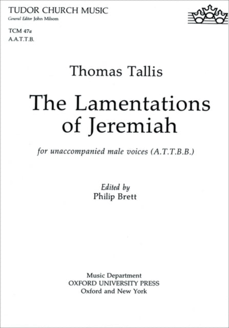 Book cover of: Lamentations of Jeremiah. By: Thomas Tallis