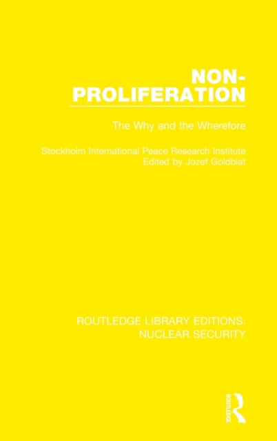 Book cover of: Non-Proliferation. By: Stockholm International Stockholm International Peace Research Institute