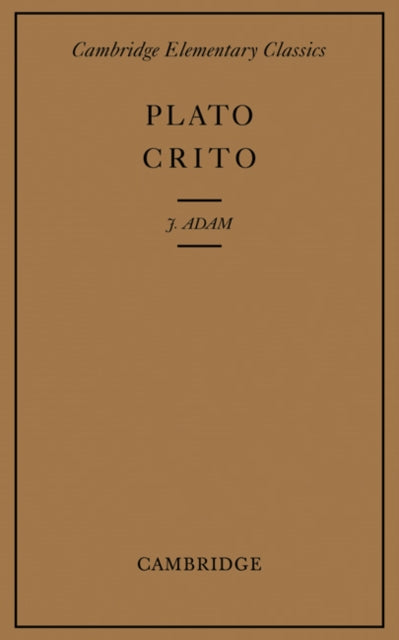 Book cover of: Crito. By: Πλάτων