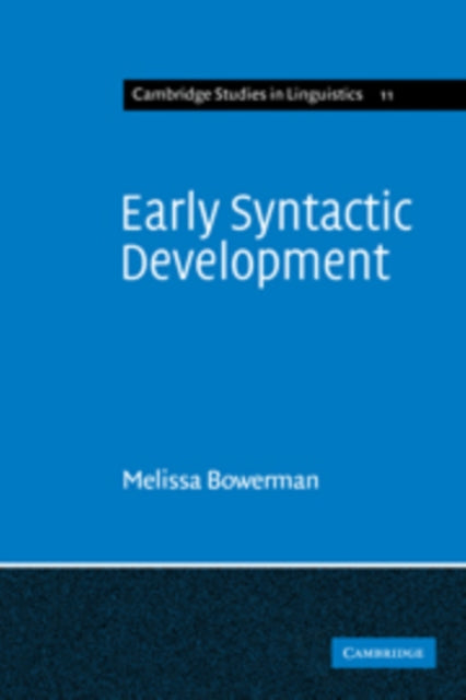 Book cover of: Early Syntactic Development