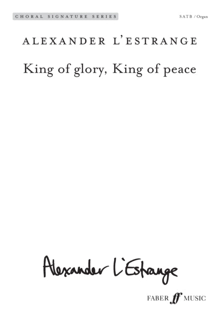 Book cover of: King of glory, King of peace