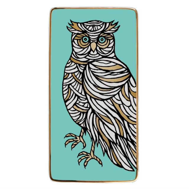 Book cover of: Patch NYC Owl Rectangle Porcelain Tray. By: Galison