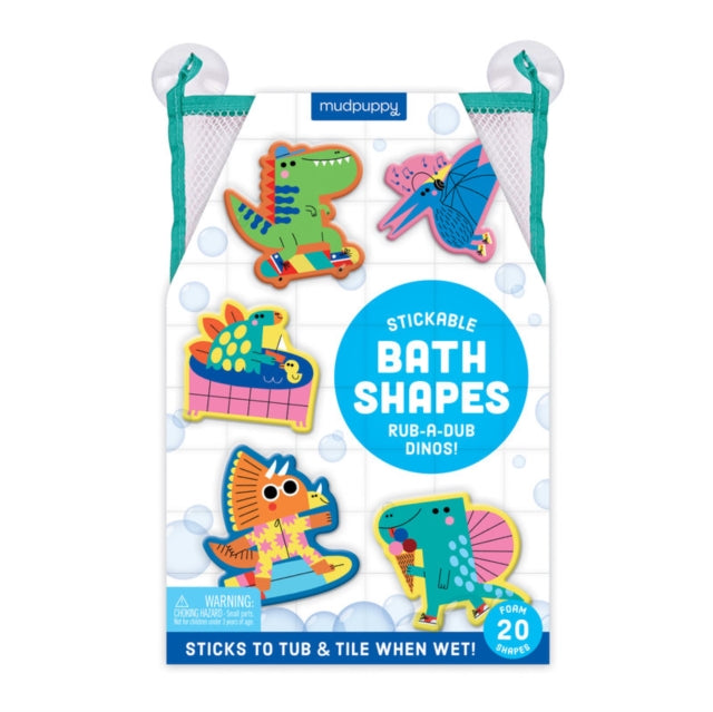 Book cover of: Rub-a-Dub Dinos Stickable Foam Bath Shapes. By: Mudpuppy