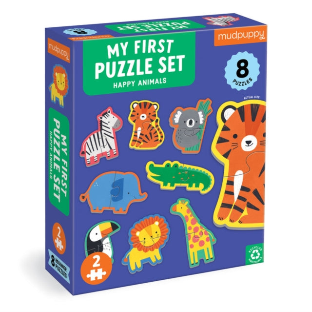 Book cover of: Happy Animals 2 Piece My First Puzzles