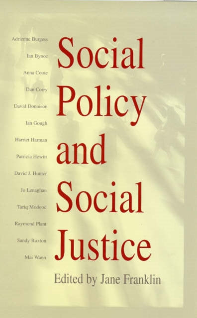 Book cover of: Social Policy and Social Justice. By: Kevin Hetherington