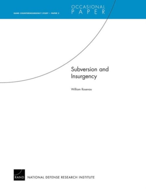 Book cover of: Subversion and Insurgency. By: William Rosenau, Rosenau, William.
