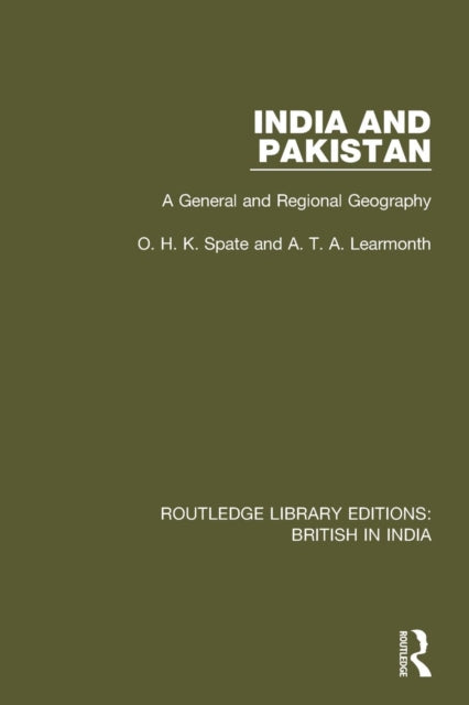Book cover of: India and Pakistan. By: O. H. K. Spate