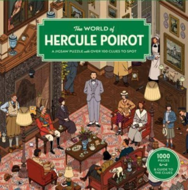 World of Hercule Poirot, A 1000-piece jigsaw puzzle with over 100 clues to spot: The perfect family gift for fans of Agatha Christie 9781399608671