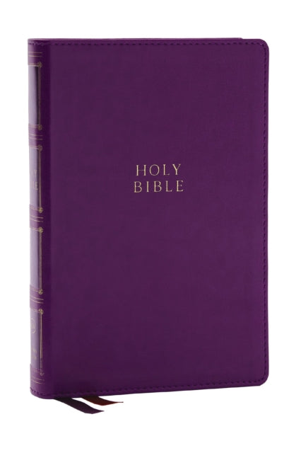Book cover of: KJV Holy Bible: Compact Bible with 43,000 Center-Column Cross References, Purple Leathersoft, Red Letter, Comfort Print (Thumb Indexing): King James Version. By: Zondervan