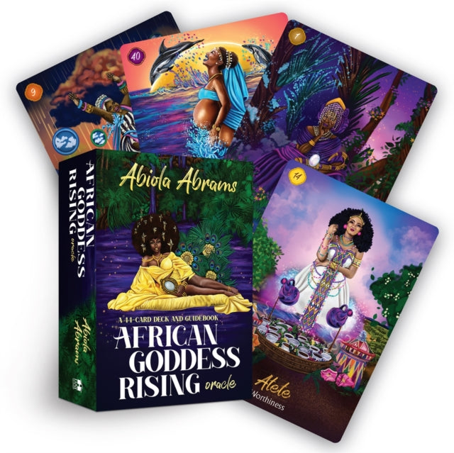 Book cover of: African Goddess Rising Oracle. By: Abiola Abrams