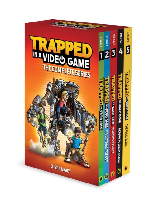 Book cover of: Trapped in a Video Game: The Complete Series. By: Dustin Brady