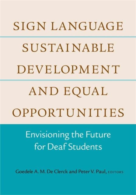 Book cover of: Sign Language, Sustainable Development, and Equal Opportunities