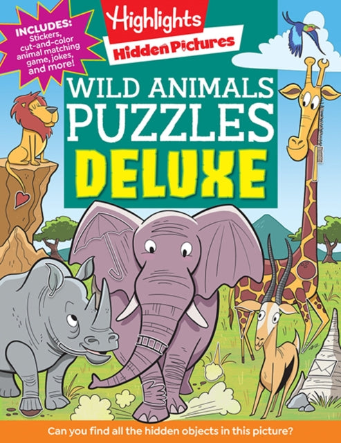 Book cover of: Wild Animals Puzzles Deluxe. By: Highlights