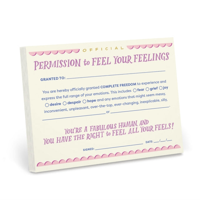 Book cover of: Em & Friends Permission to Feel Your Feelings Notepad. By: Em & Em & Friends