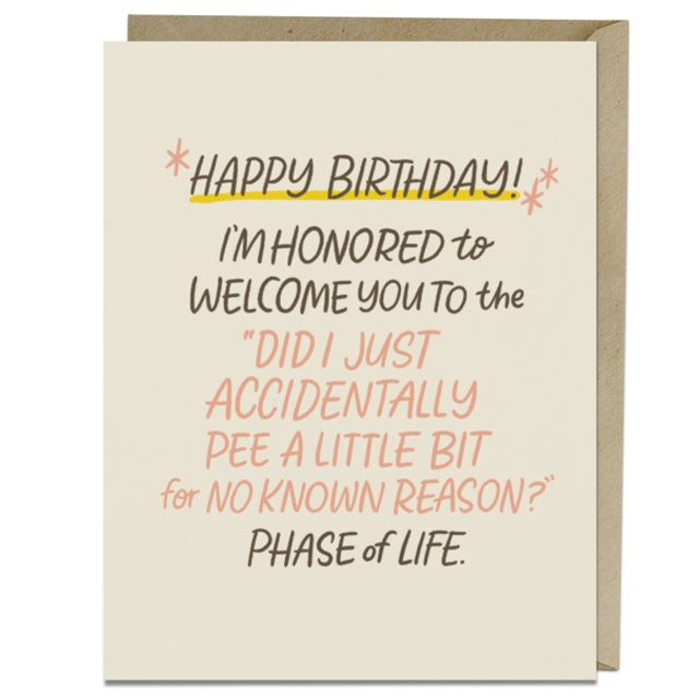 Book cover of: 6-Pack Em & Friends Accidentally Pee Years Old Birthday Cards