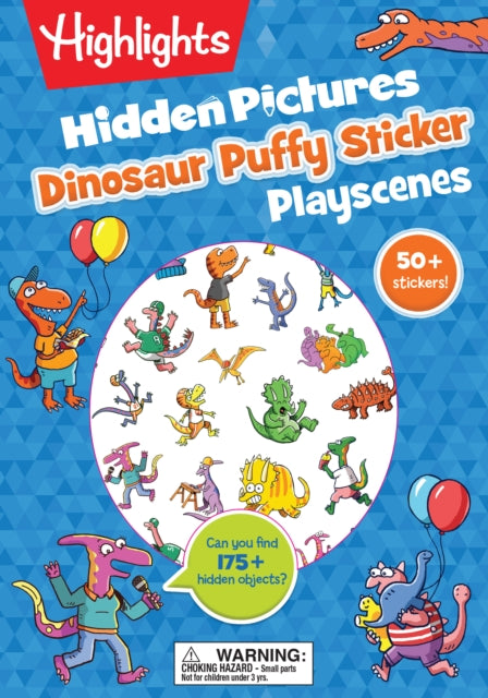 Book cover of: Dinosaur Puffy Sticker Playscenes. By: Highlights