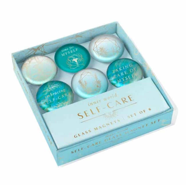 Book cover of: Self-Care: Glass Magnet Set (Set of 6). By: Insights