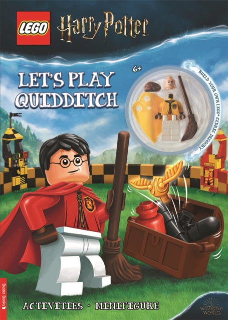 Book cover of: LEGO® Harry Potter™: Let's Play Quidditch Activity Book (with Cedric Diggory minifigure). By: Buster Books