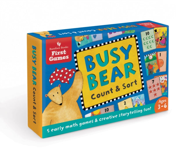 Book cover of: Busy Bear Count & Sort Game. By: Barefoot Books Staff