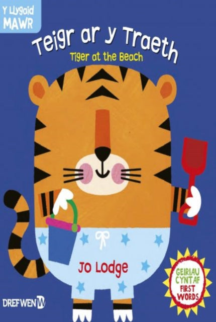 Book cover of: Cyfres y Llygaid Mawr: Teigr ar y Traeth / Tiger at the Beach