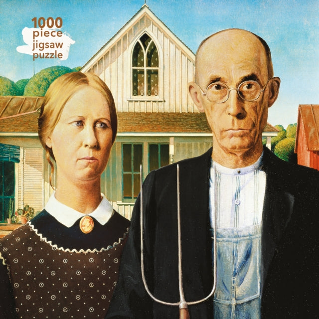 Book cover of: Adult Jigsaw Puzzle Grant Wood: American Gothic
