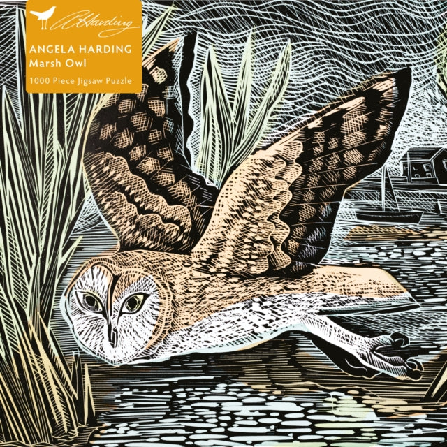 Book cover of: Adult Sustainable Jigsaw Puzzle Angela Harding: Marsh Owl