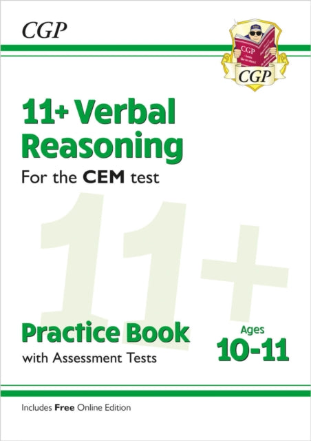 11+ CEM Verbal Reasoning Practice Book & Assessment Tests - Ages 10-11 (with Online Edition) 9781789081718 CGP Books
