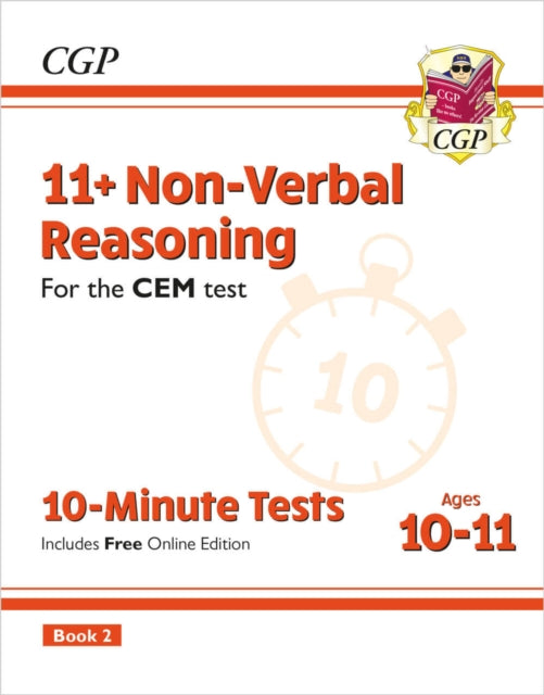 11+ CEM 10-Minute Tests: Non-Verbal Reasoning - Ages 10-11 Book 2 (with Online Edition) 9781789081954 CGP Books