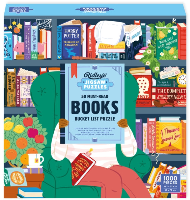 Book cover of: 50 Must-Read Books of the World Bucket List 1000-Piece Puzzle