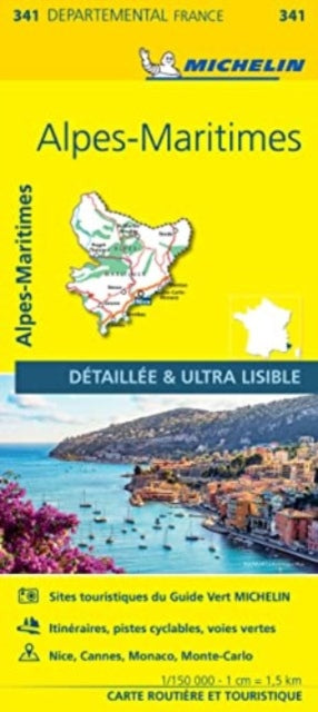 Book cover of: Alpes-Maritimes - Michelin Local Map 341