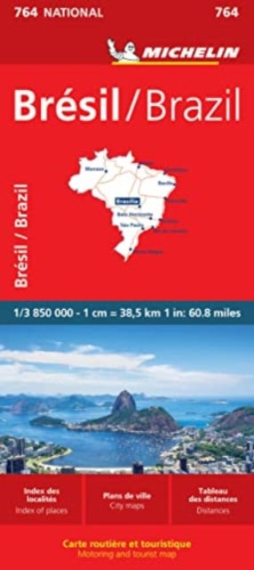 Book cover of: Brazil - Michelin National Map 764
