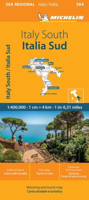 Book cover of: Italy South - Michelin Regional Map 564