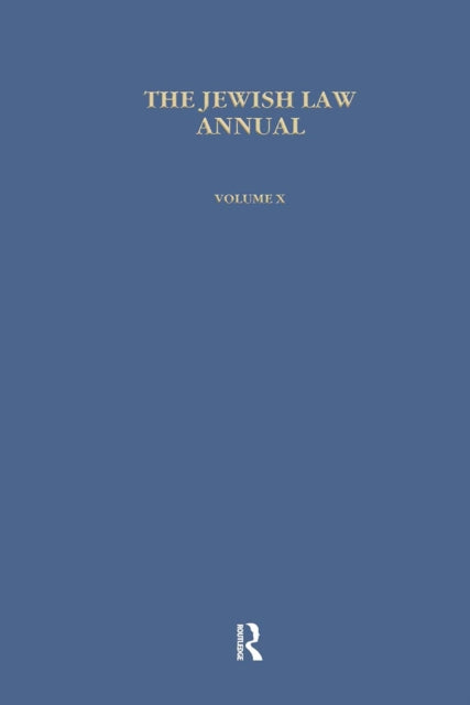 Book cover of: Jewish Law Annual (Vol 10). By: B. S. Hecht