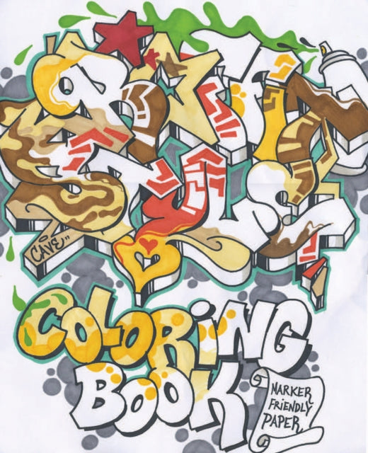 Graffiti Style Coloring Book 9789188369055 Bj_rn Almqvist