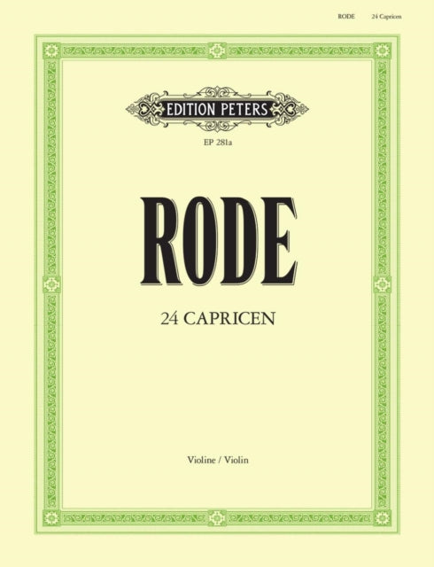 Book cover of: 24 Caprices (in the Form of Etudes) for Violin