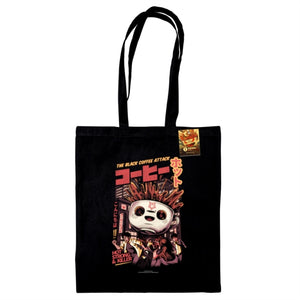 Ilustrata (Black Coffee Attack) Black Tote Bag