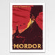 Mordor Vintage Travel Poster A3 Art Print