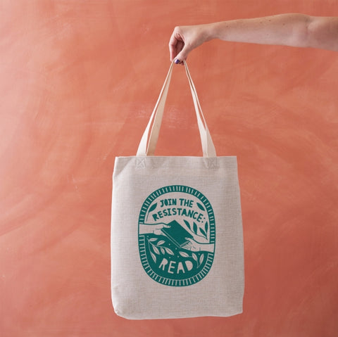Join the Resistance. Read. - Literary Tote Bag