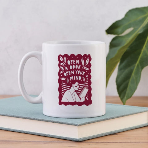 Open a Book, Open your Mind - Literary Mug
