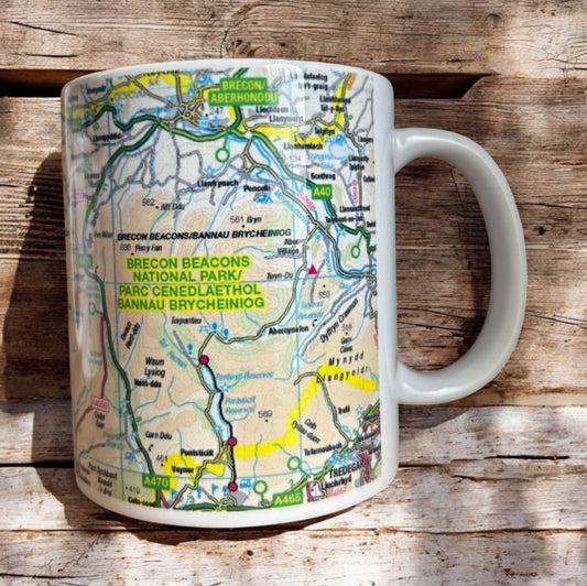 Book cover of: OS Map Ceramic Mug - Brecon Beacons National Park