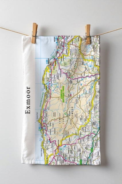 Book cover of: OS Map Tea-towel - Exmoor National Park