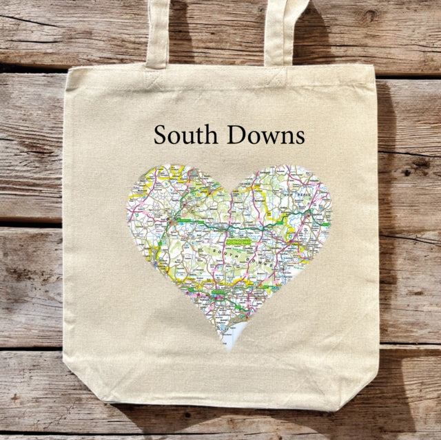 Book cover of: OS Map Premium Canvas Tote Bag - South Downs National Park