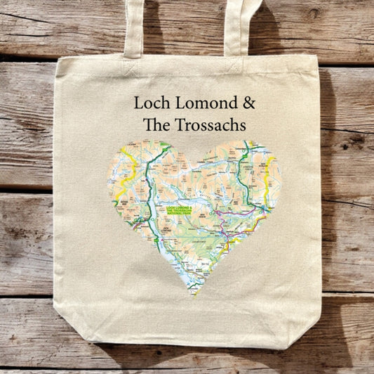 Book cover of: OS Map Premium Canvas Tote Bag - Loch Lomond and The Trossachs National Park