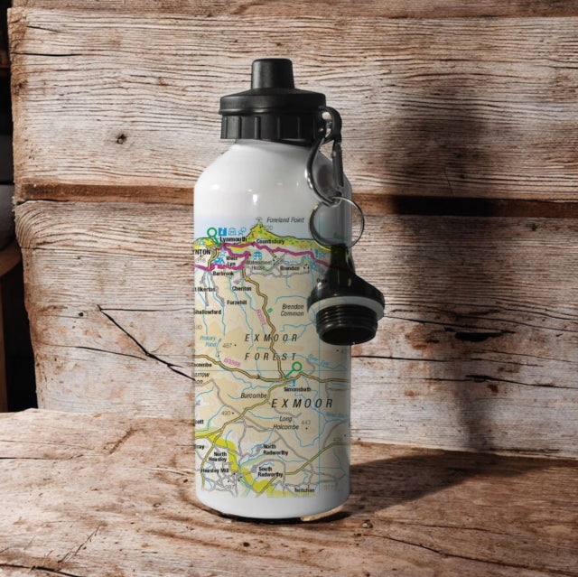 Book cover of: OS Map 600ml Metal Water Bottle - Exmoor National Park