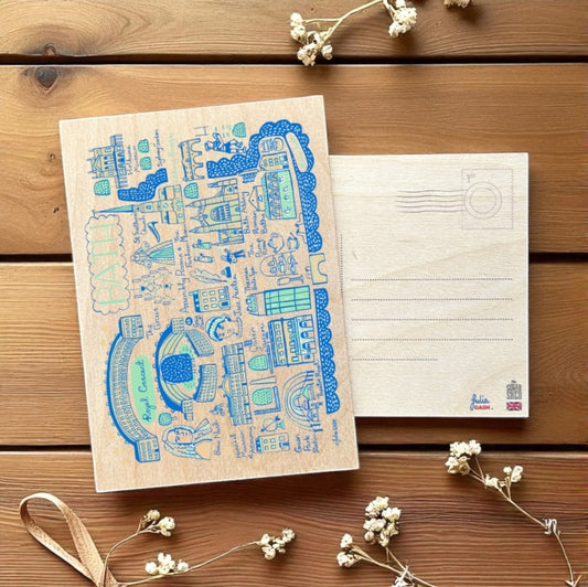 Julia Gash Wooden Postcard - Bath