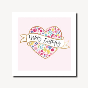 Pretty Lilly Birthday Floral Heart