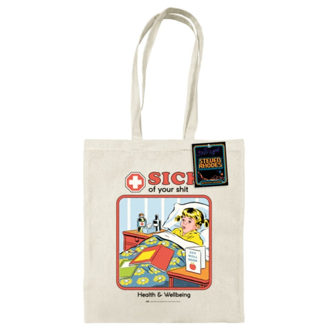 Steven Rhodes (Sick Of Your Shit) Natural Tote Bag