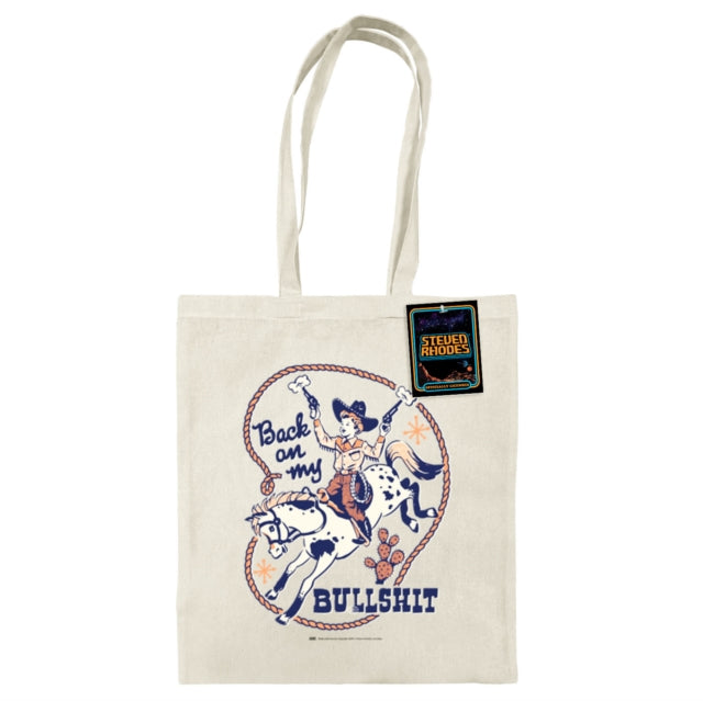 Book cover of: Steven Rhodes (Back On My Bullshit) Natural Tote Bag
