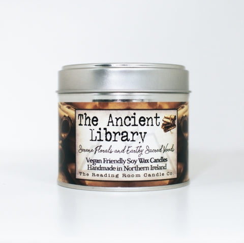 Ancient Library- Scented Soy Candle- Serene Florals and Earthy Sacred Woods