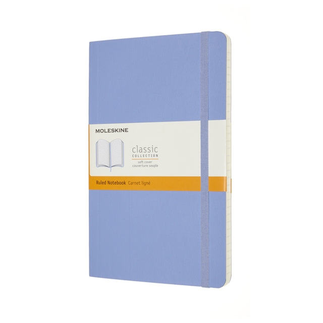 Moleskine Large Ruled Softcover Notebook: Hydrangea Blue